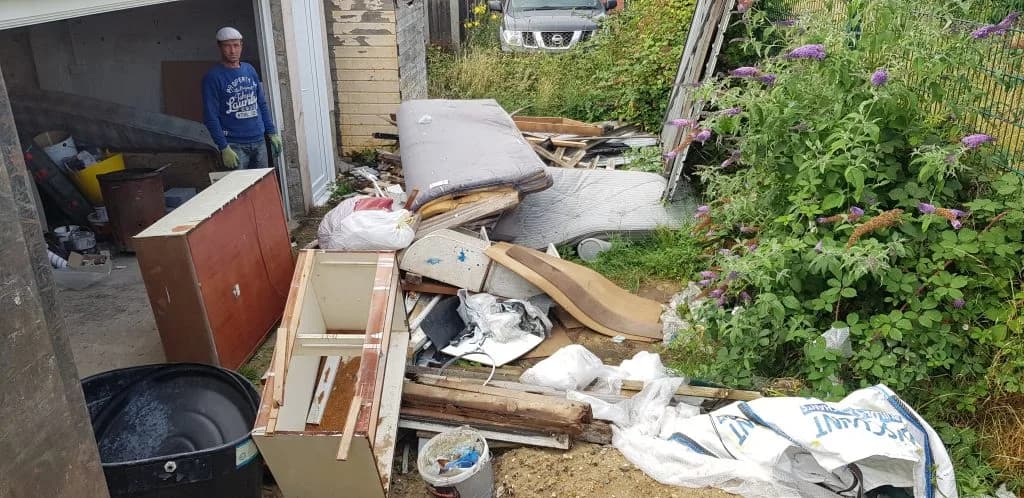 Andy's team on a Gravesend house clearance